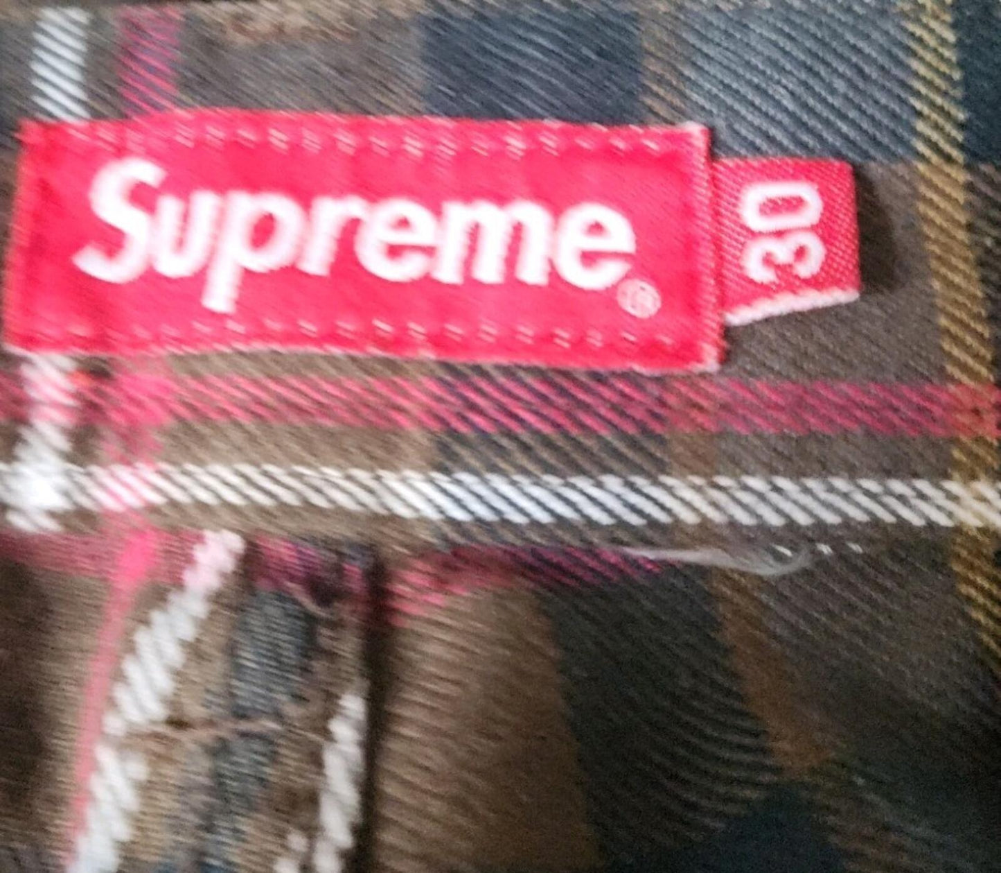 SS17 Supreme Cargo Pant Plaid Size 30 W30 L30