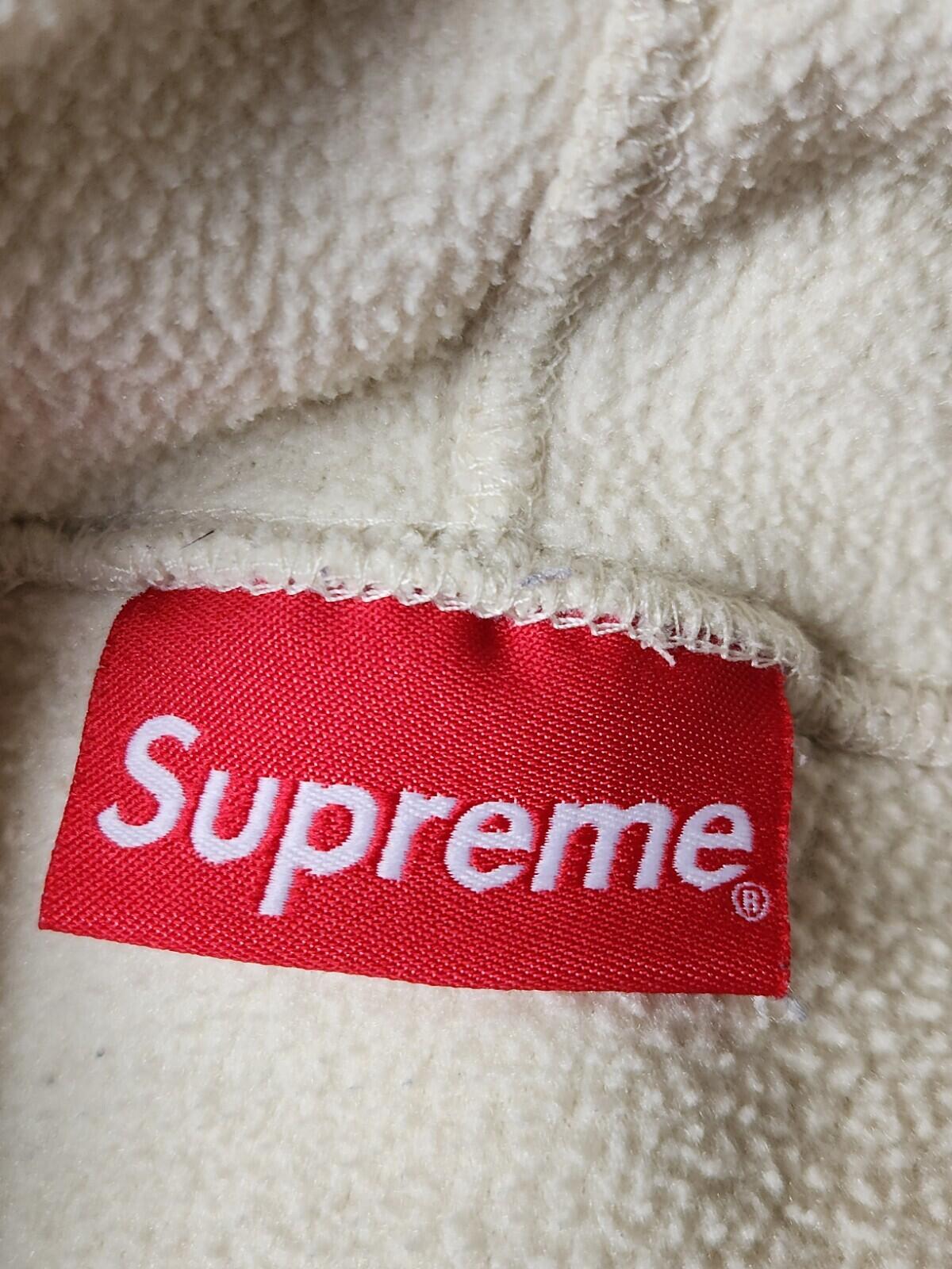 FW18 Supreme Polartec hooded sweatshirt Size M Medium hoodie Natural Fleece