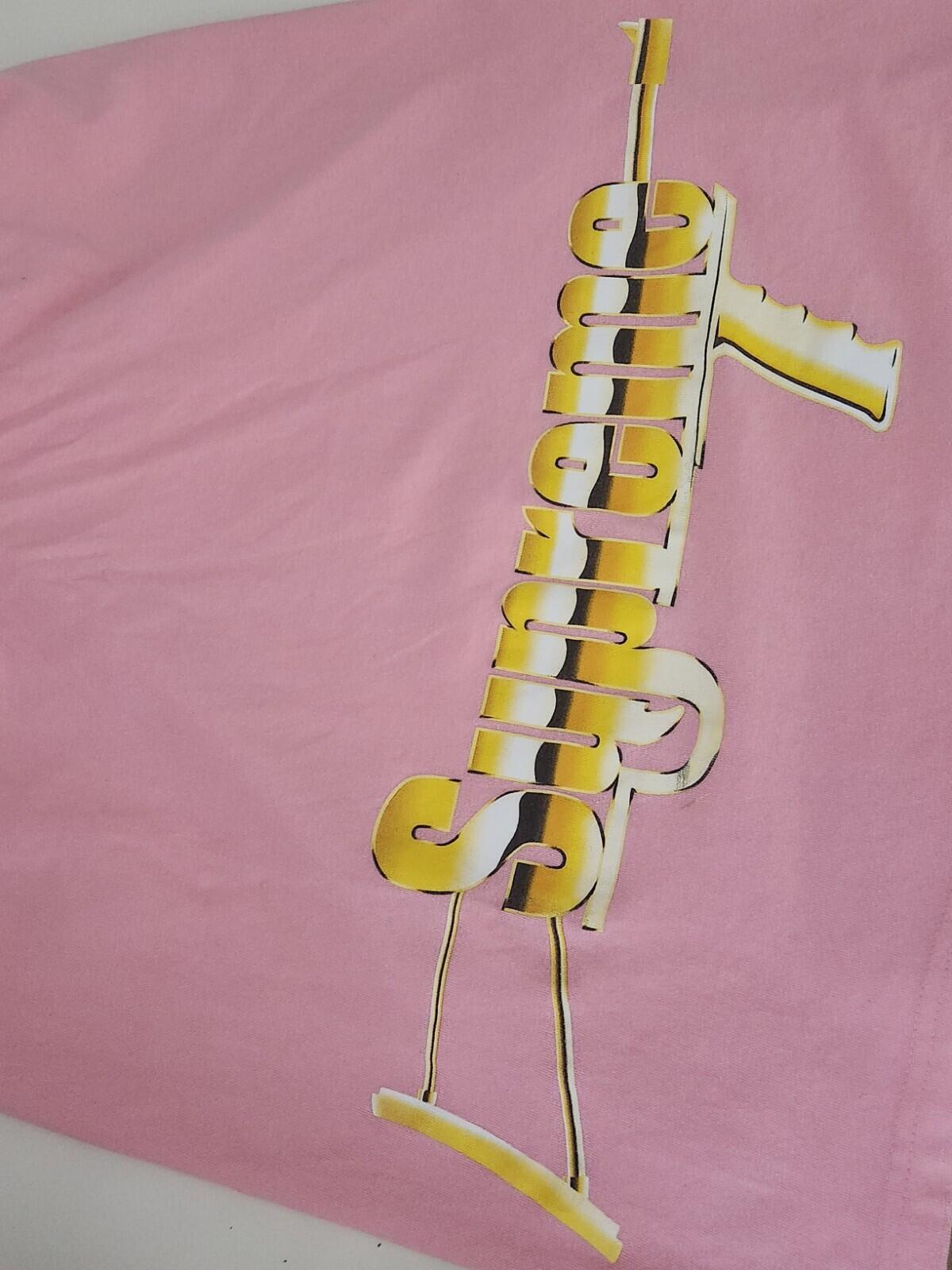 SS17 Supreme Automatic Tee Pink Size L