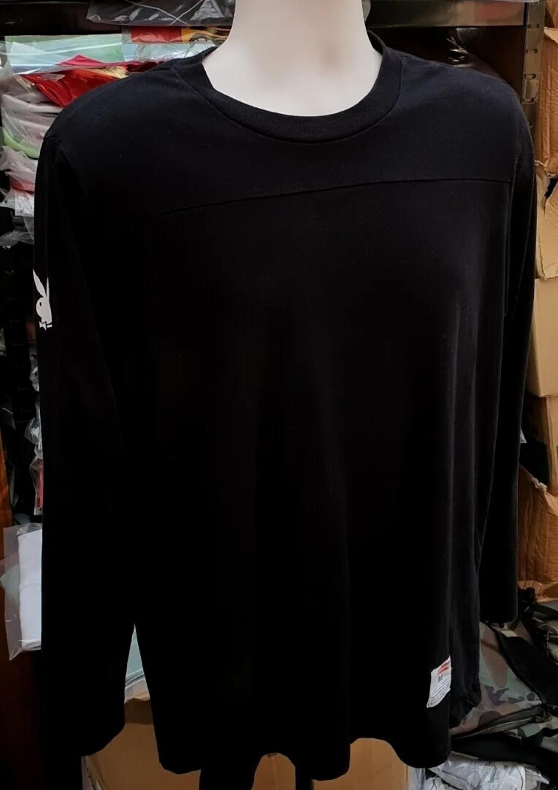 SS16 Supreme Playboy L/S football Top Tee black Long sleeve M medium T-shirt