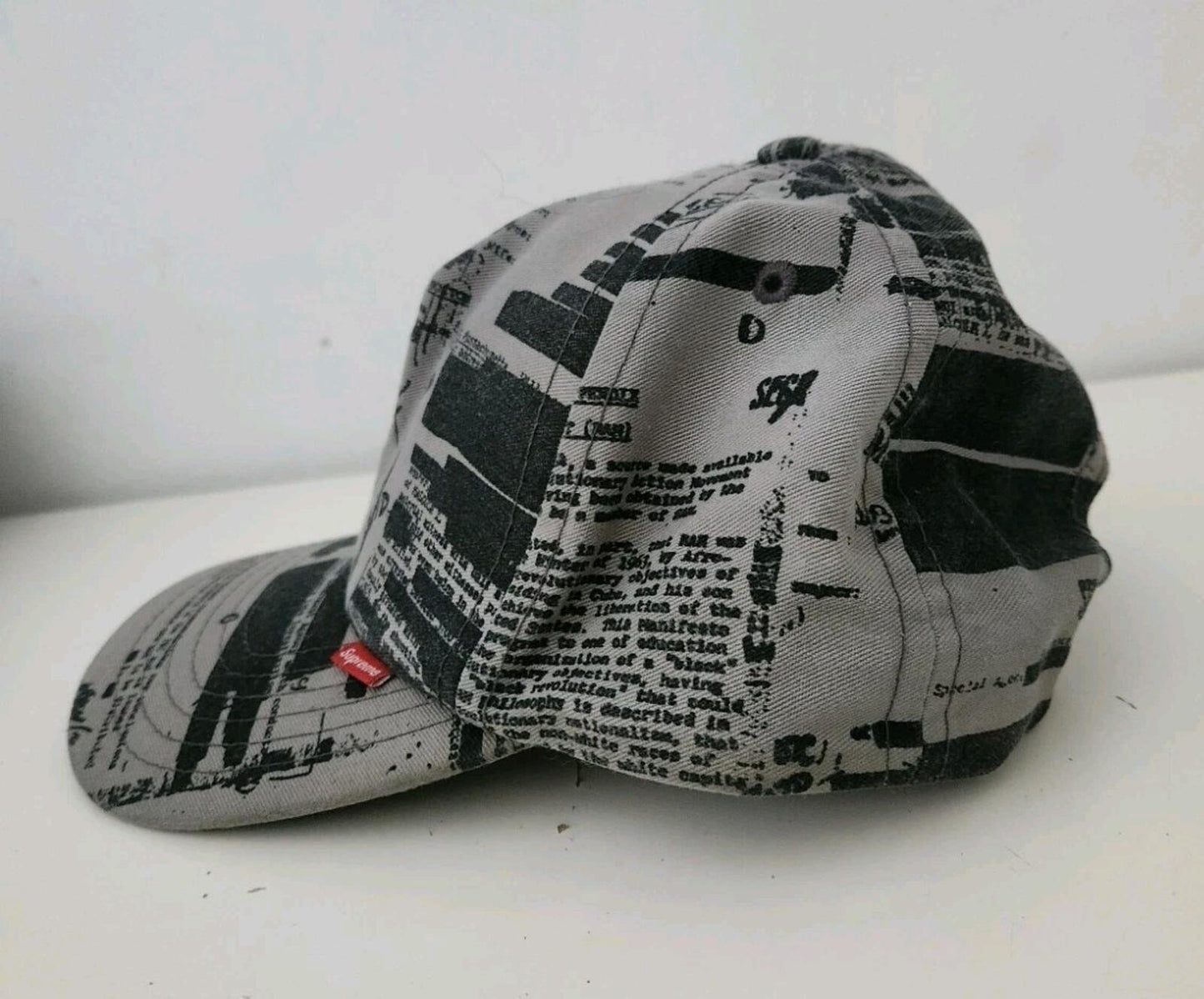 2004 Supreme FBI Malcolm X 5-Panel Sehr Seltene Hut Vintage Grail Graue Kappe