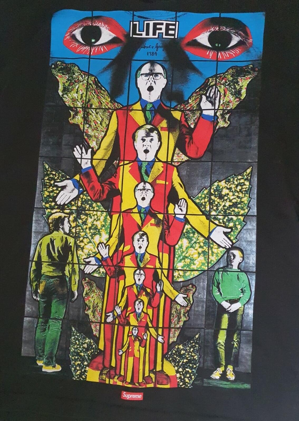 SS19 Supreme Gilbert & George Life Tee Black Size M