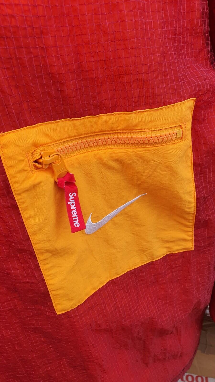 FW20 Supreme x Nike Jewel Reversible Ripstop Anorak Orange Red Size L