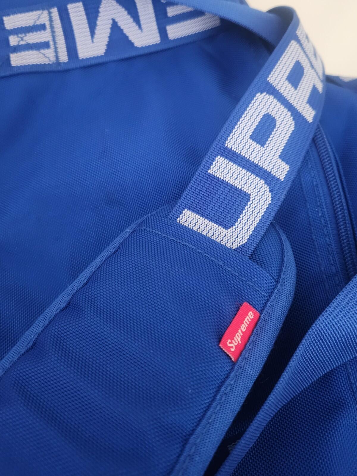 SS18 Supreme large duffle bag royal cordura fabric blue duffel ripstop nylon