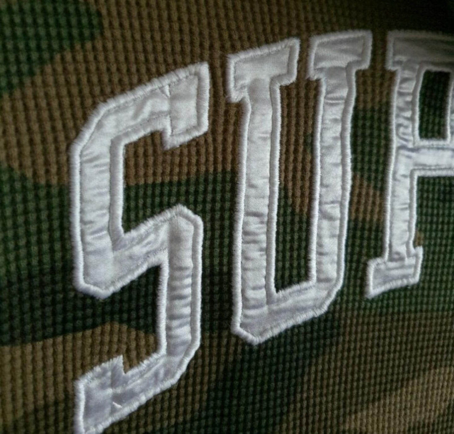 FW16 Supreme woodland camo hooded thermal waffle size M hoodie medium