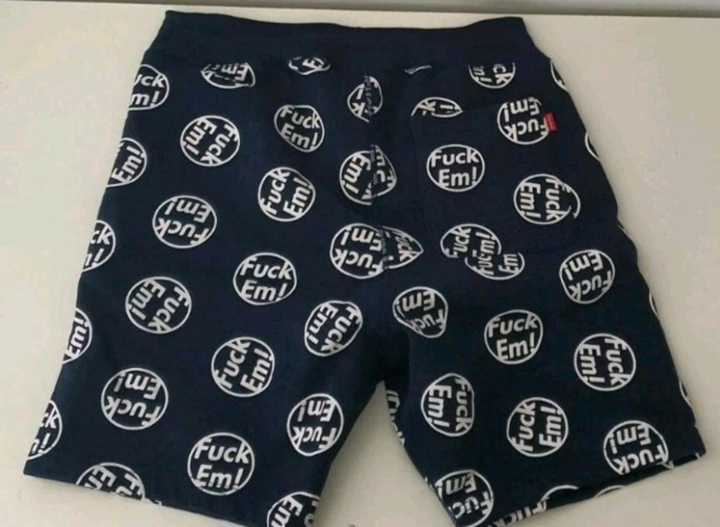 FW14 Supreme *uck Em! Navy hooded sweatshirt + shorts size M medium S small Set