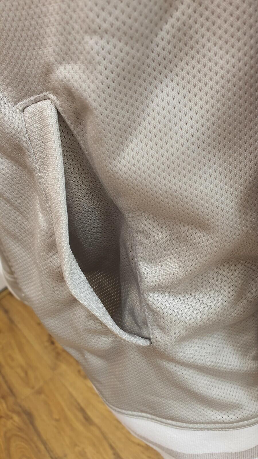 SS15 Supreme Mesh Nylon Varsity Jacket Silver Size M