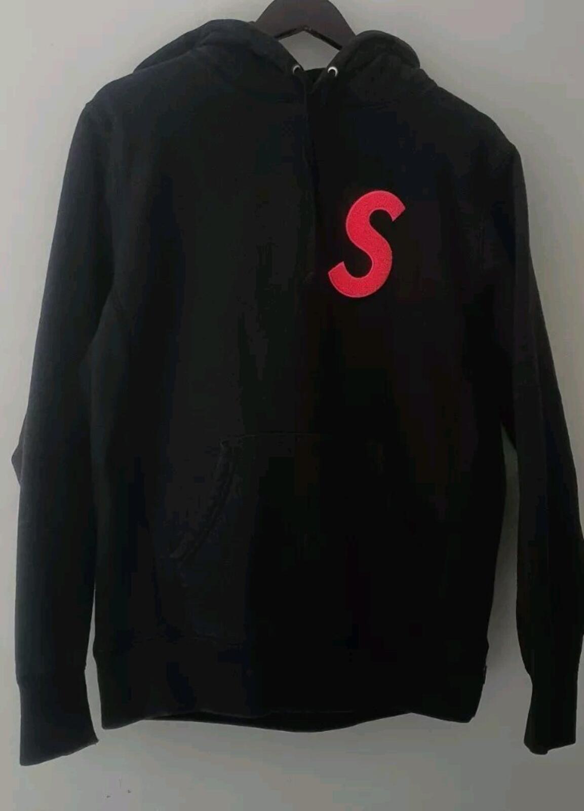 Set of FW19 Supreme S Logo sweatpant + Hooded Sweatshirt Black Hoodie Pants M