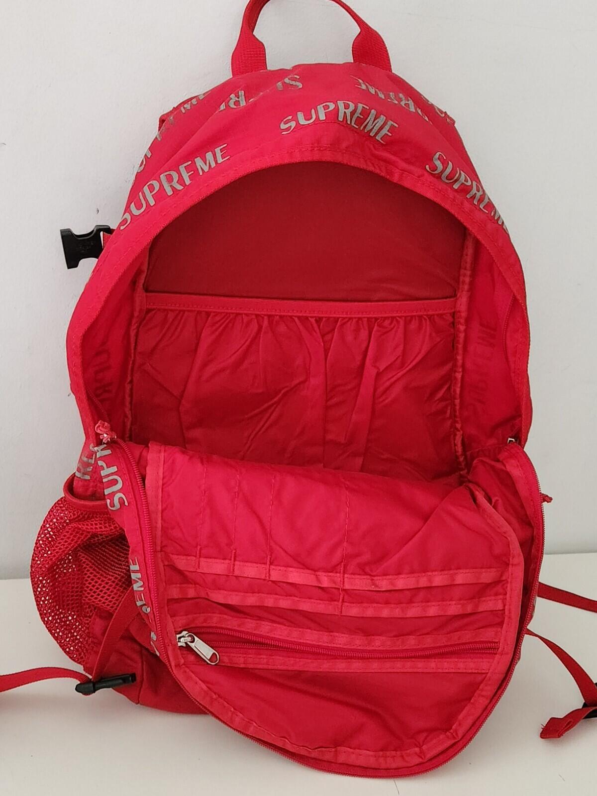 FW16 Supreme 3M Reflective Repeat Rucksack Rot