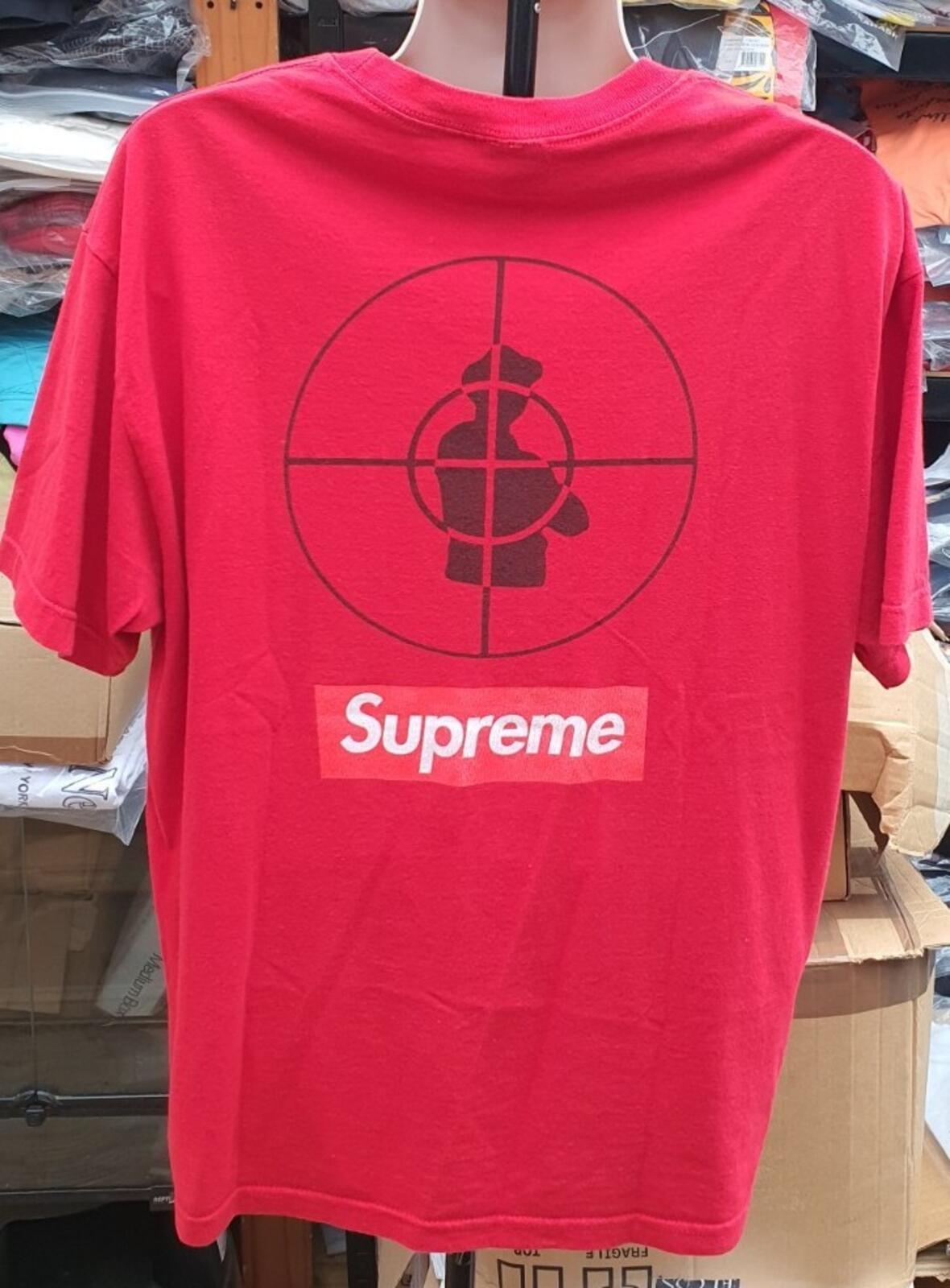SS06 Supreme x Public Enemy Camiseta Roja Talla XL