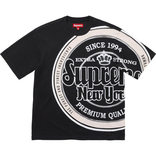 SS25 Supreme Lager S/S Top Black Tee size S Small T-Shirt New