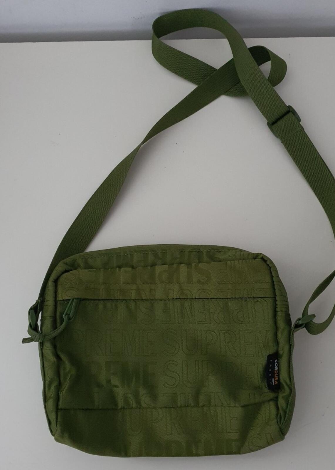 SS19 Supreme olive shoulder bag cordura fabric green