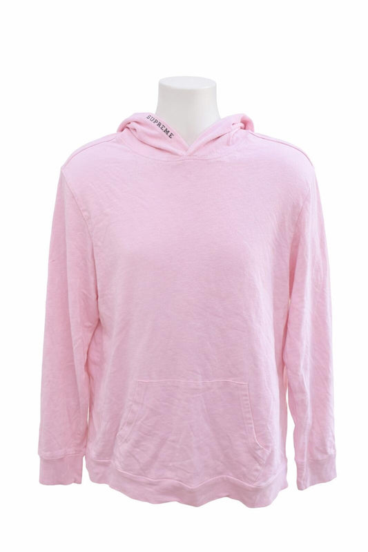 SS15 Supreme Mini Harvard Sudadera con Capucha Manga Larga Top Rosa Talla M