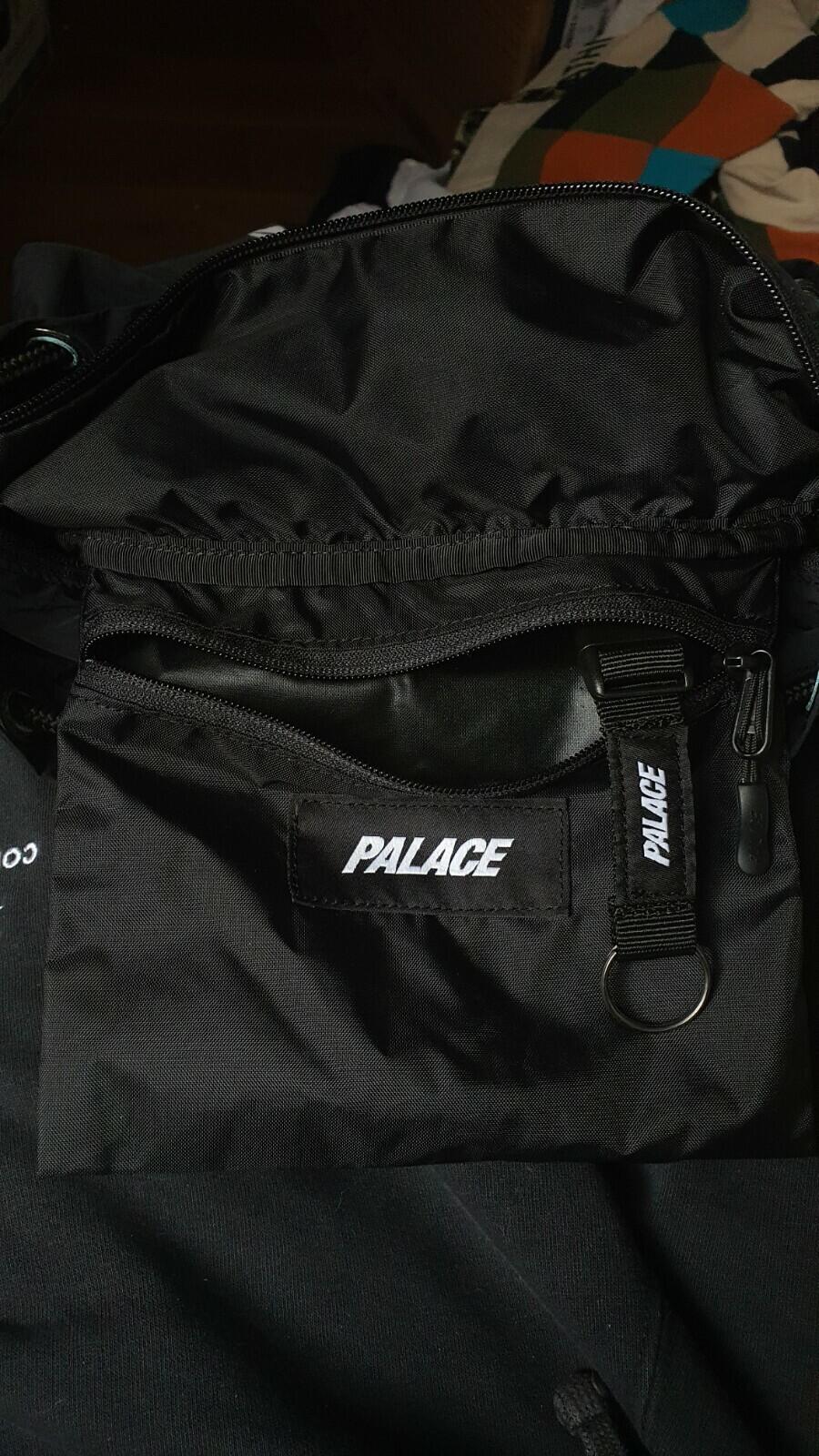 AW16 Palace Benedon black Sack bag / backpack Tri-Ferg