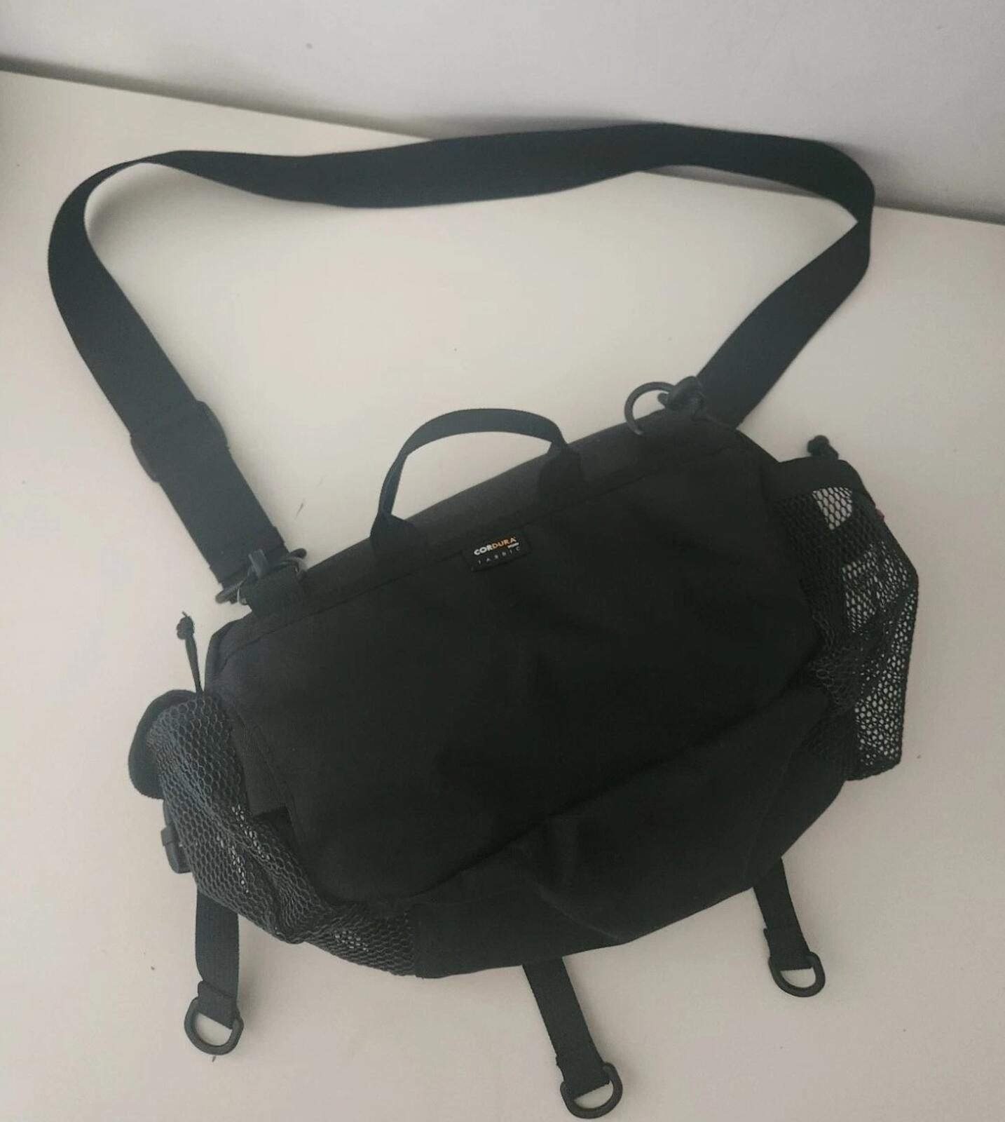 SS20 Supreme waist bag Black Shoulder Belt Cordura