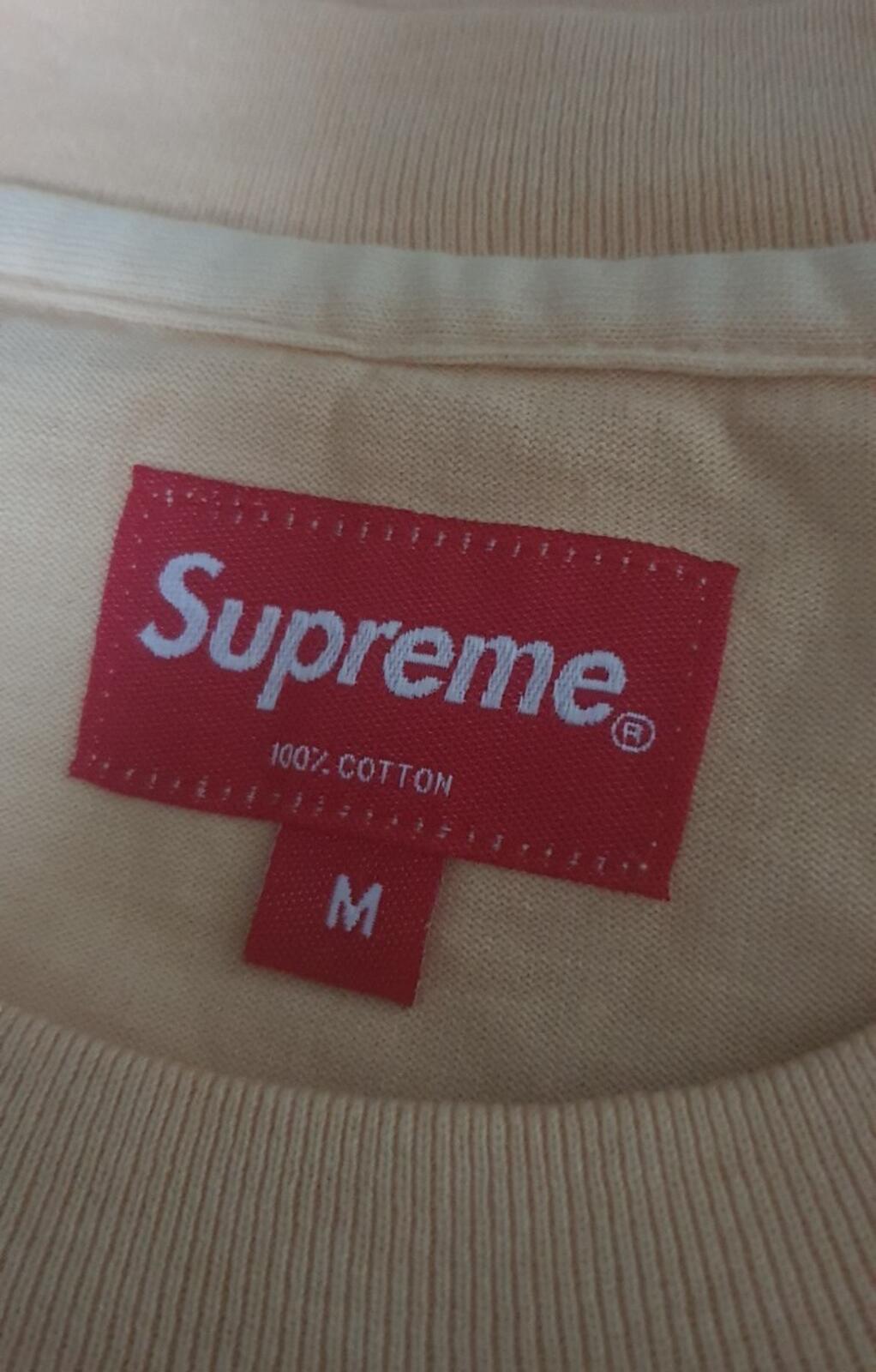 SS18 Supreme Overdyed tee size M medium Peach