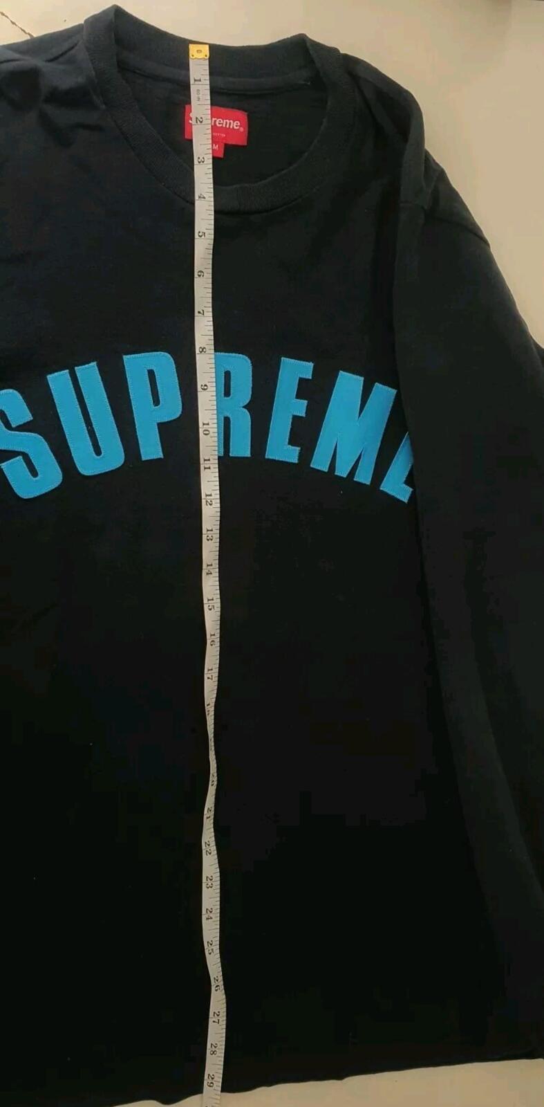 SS16 Supreme Arc Logo L/S top M medium navy long sleeve T-shirt tee
