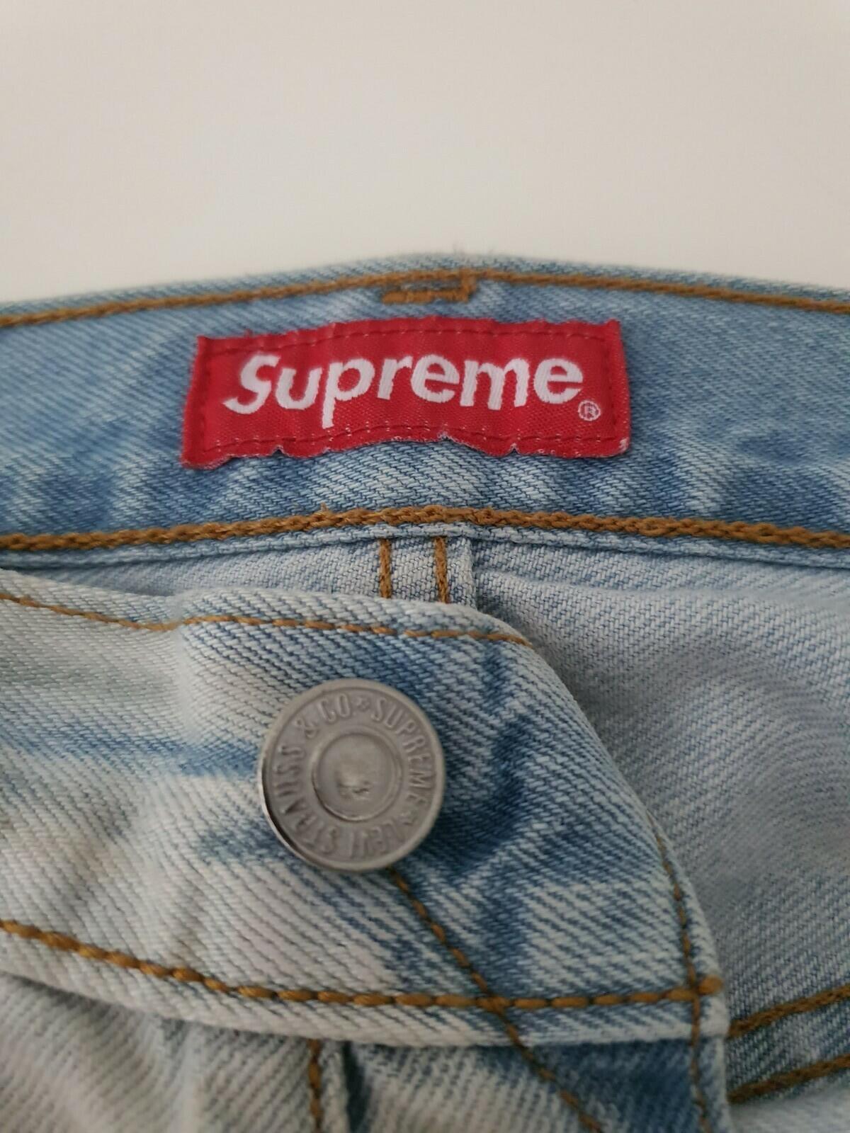 FW16 Supreme x Levi's 501 Bleached Jeans Size W30 L32