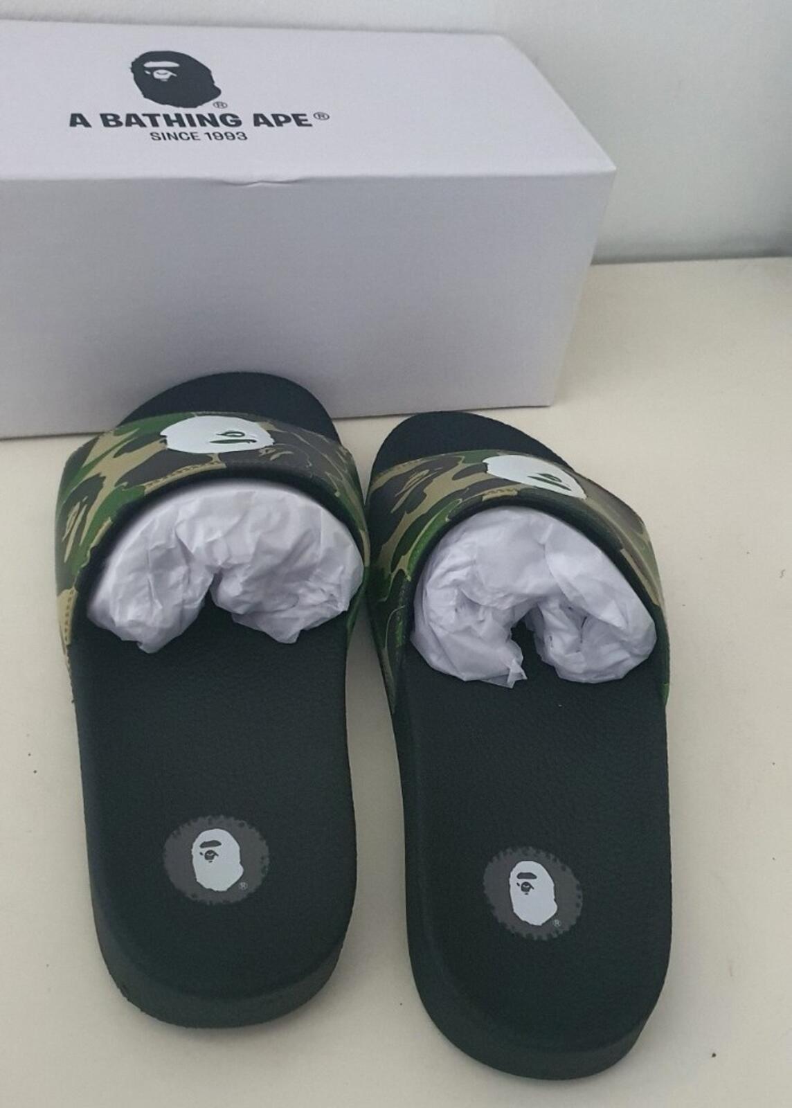 A BATHING APE APC Camo Slide Sandal slides UK 9.5 US 10 BAPE length 28 CM