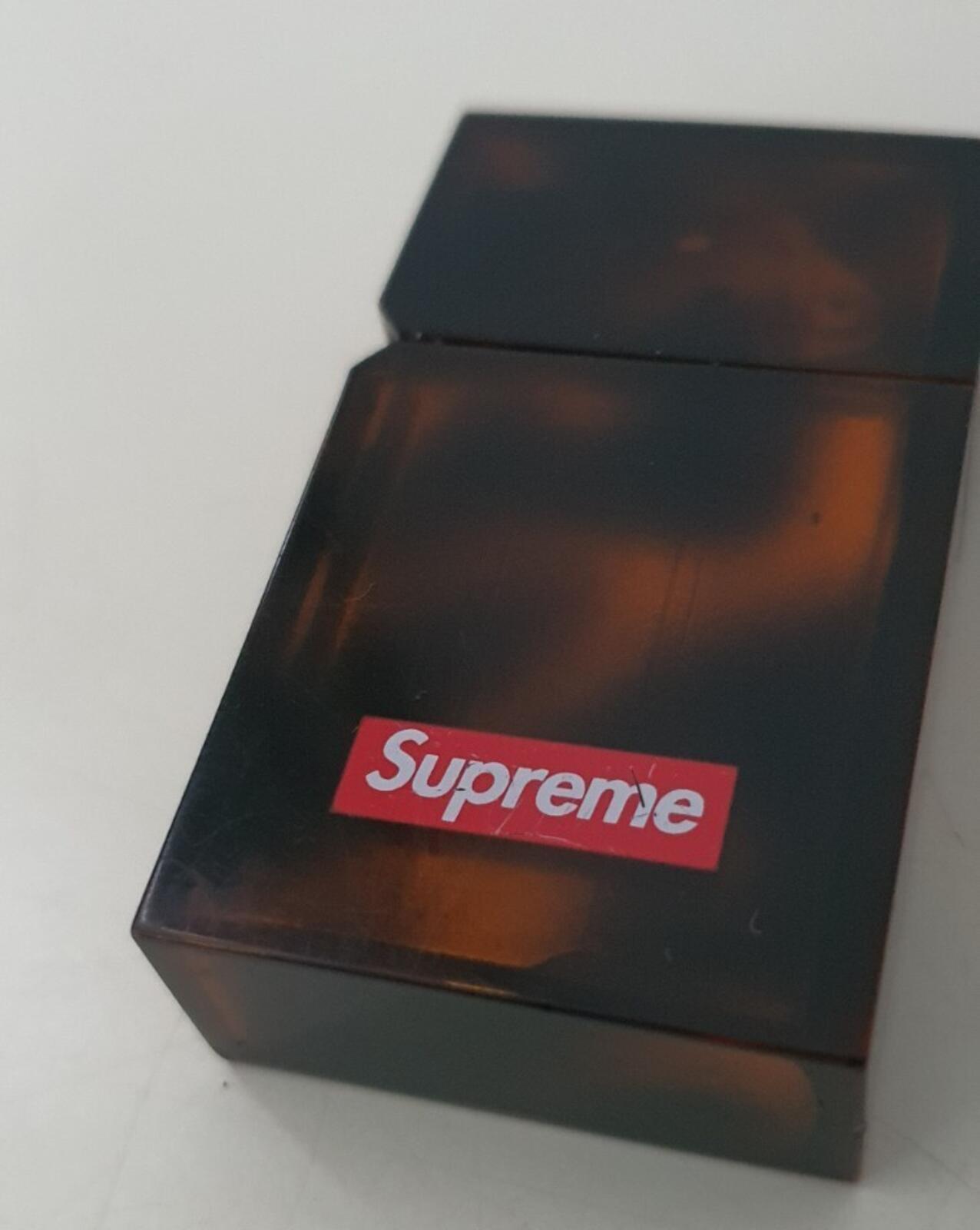 FW19 Supreme Tsubota Pearl Hard Edge lighter tortoise brown