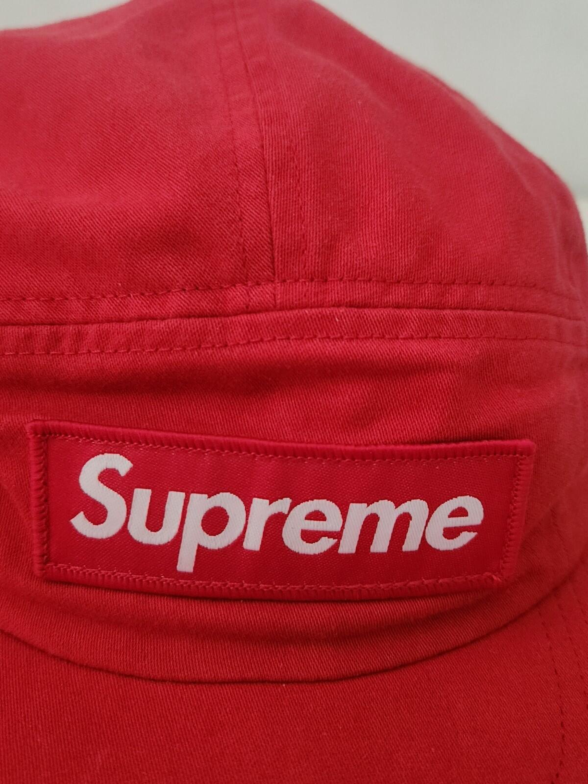 SS19 Supreme Military Camp Cap Hat Red