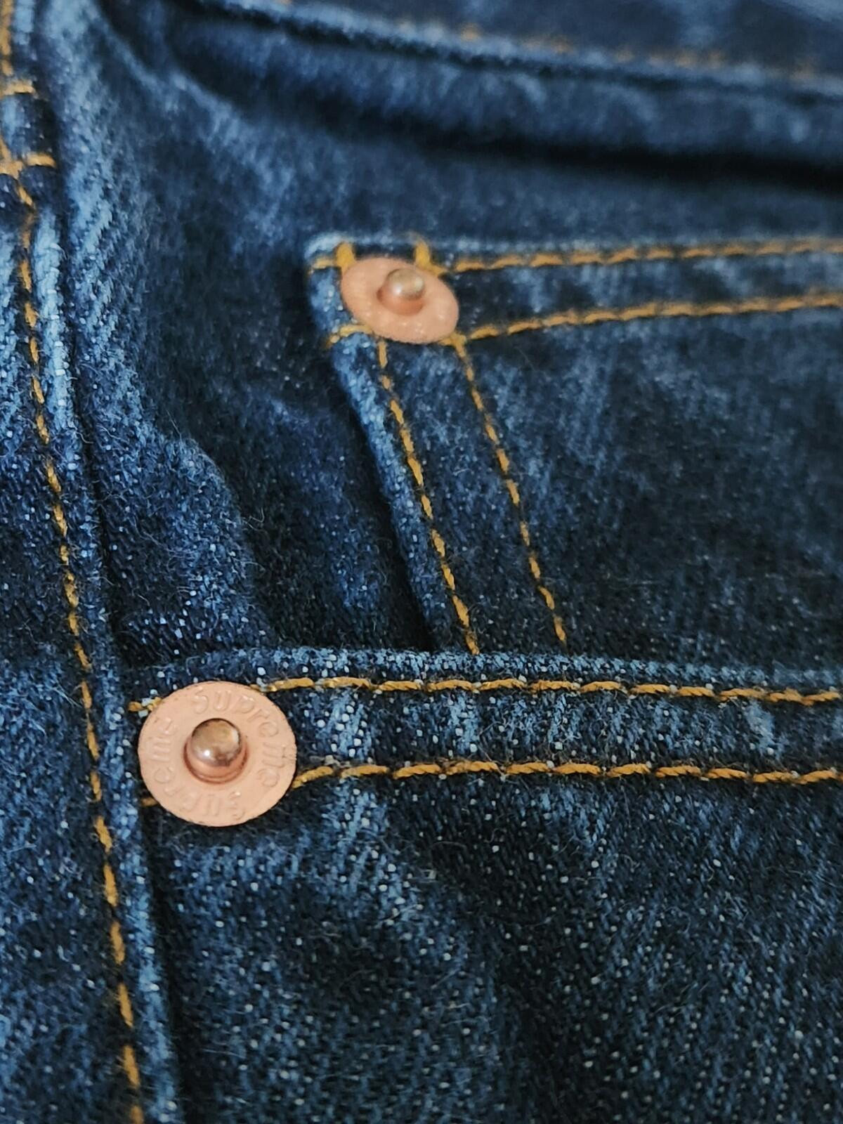Supreme Denim Slim jeans size 34 W34 L32 made in U.S.A Blue Trousers