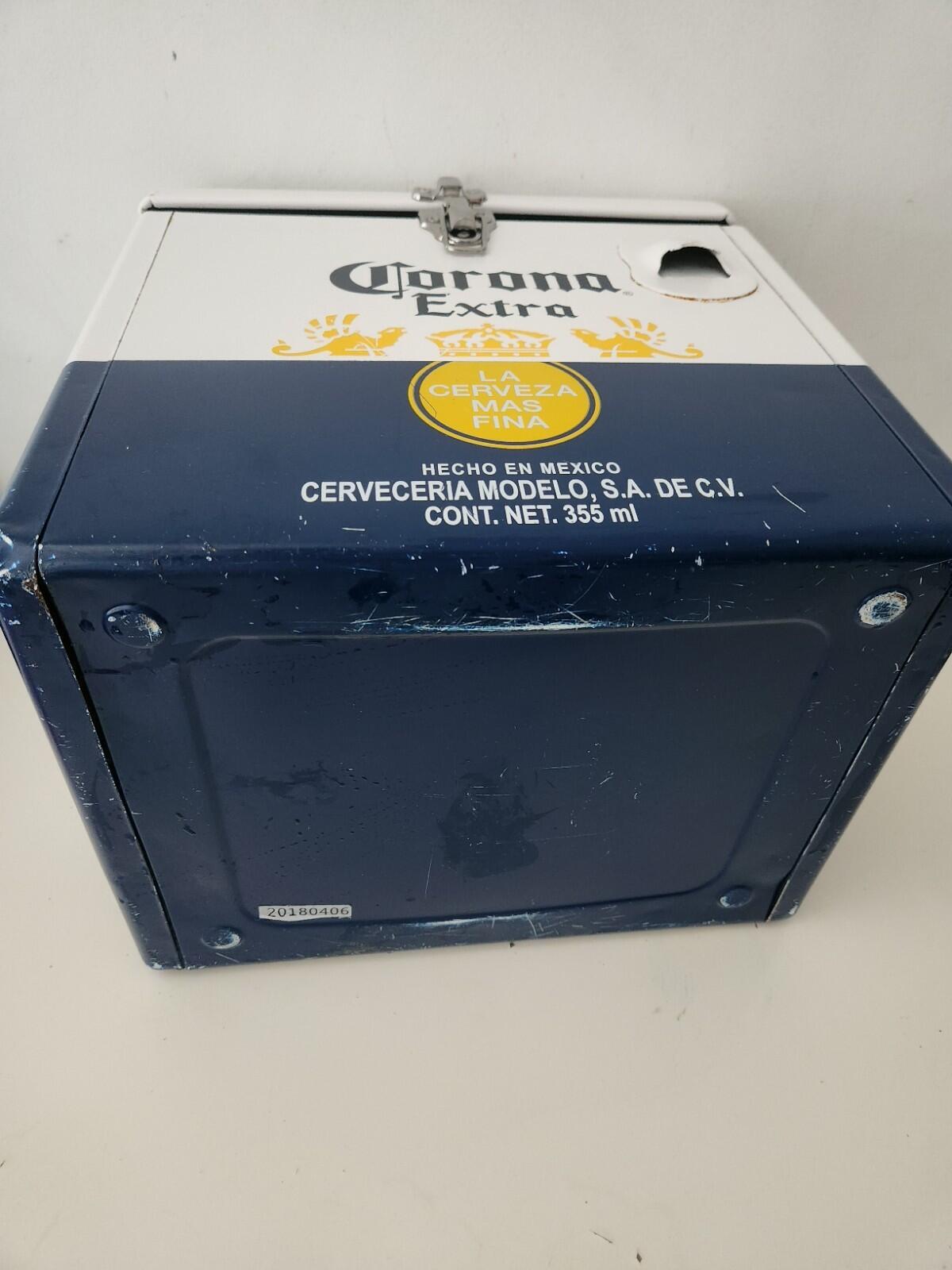 Official Corona 12 Beer Capacity Strong Aluminium Retro Cooler Ice Box Accessory