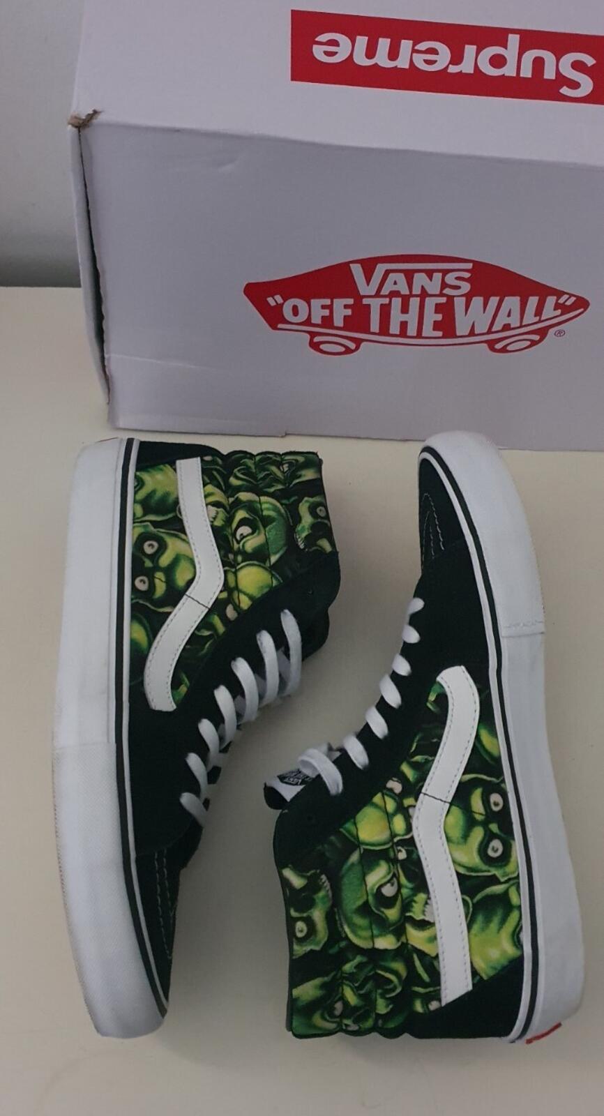 SS18 Supreme x Vans Skull Pile Sk8-Hi UK 10 US 11 EUR 44.5 Turnschuhe