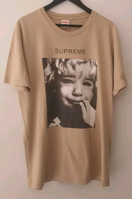 Camiseta FW15 Supreme Crybaby azul talla XL Tan Rara