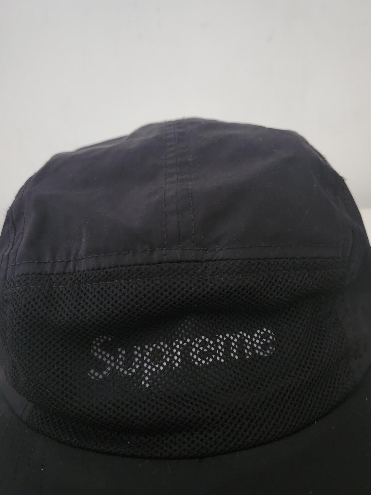 SS17 Supreme Front Panel Mesh Camp Cap Black Hat Box logo