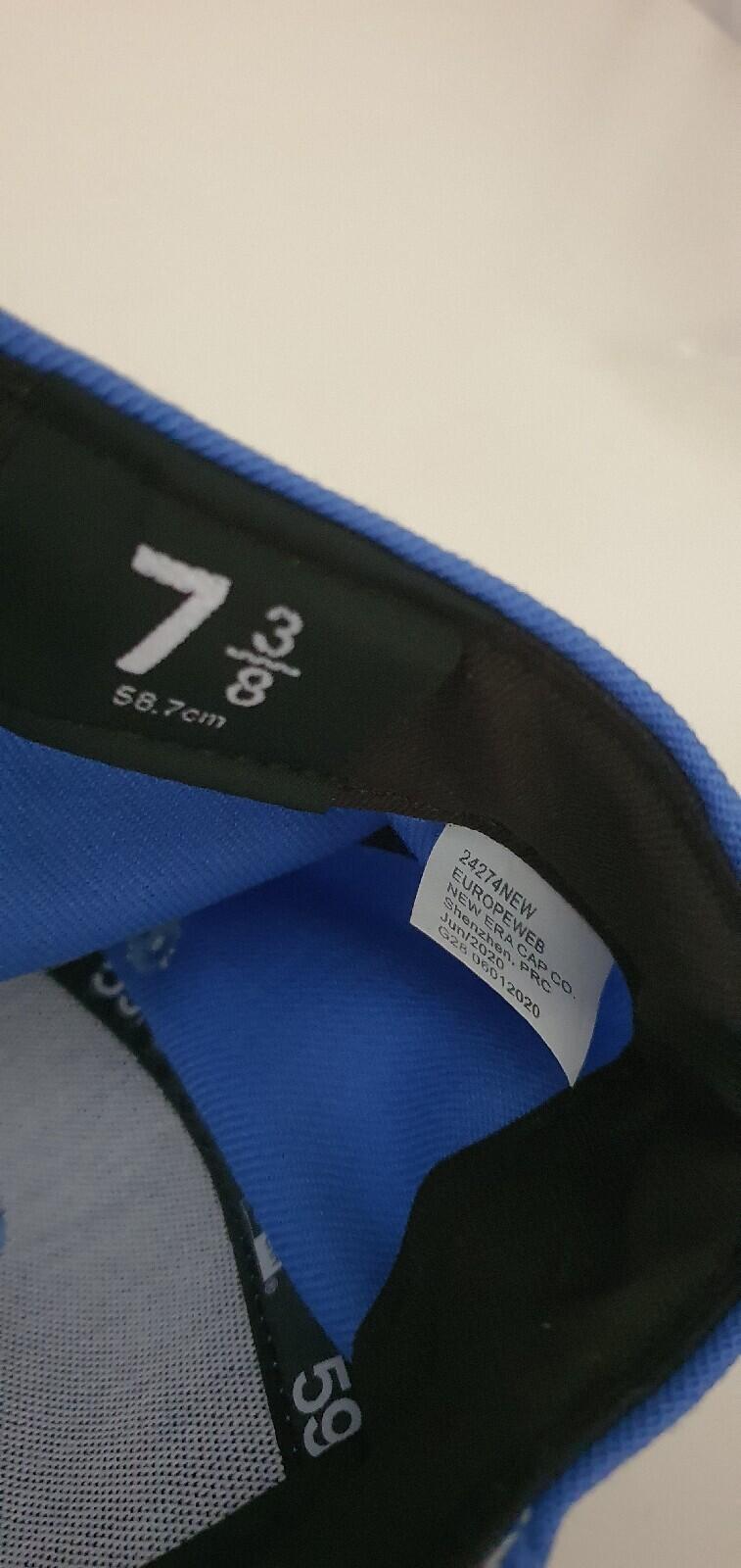FW20 Supreme S Logo New Era Bright Blue cap hat size 7 3/8