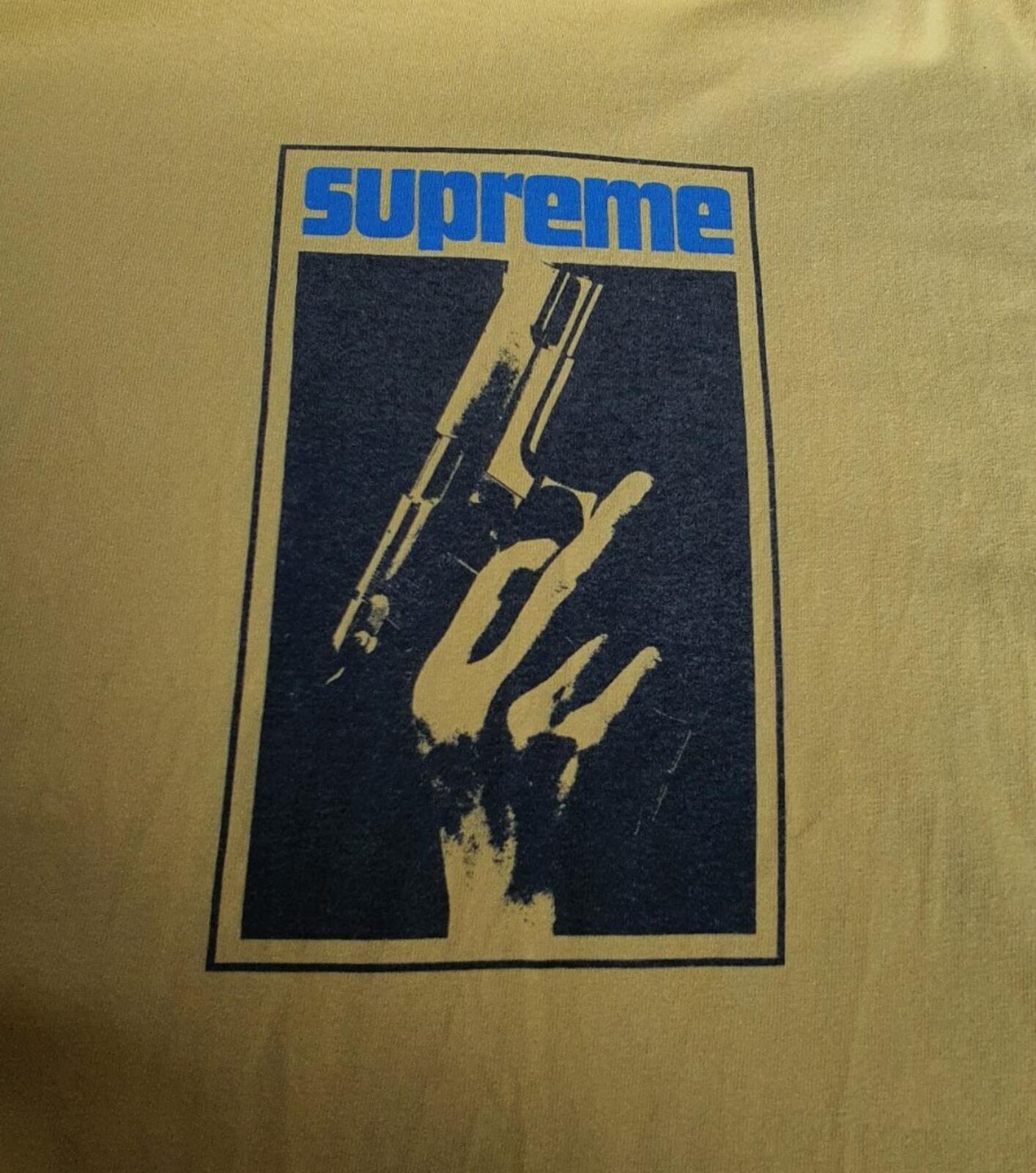 SS05 Supreme STAX Records Gun Tee Yellow Size M