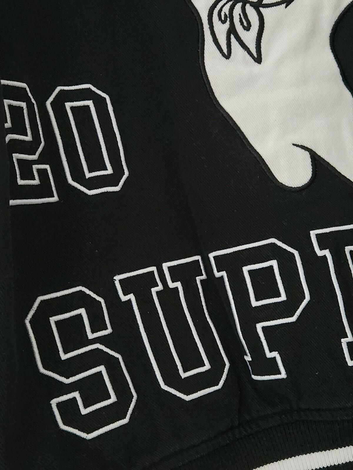 FW22 Supreme x Mitchell & Ness Doughboy Twill Varsity Jacket Black Size S
