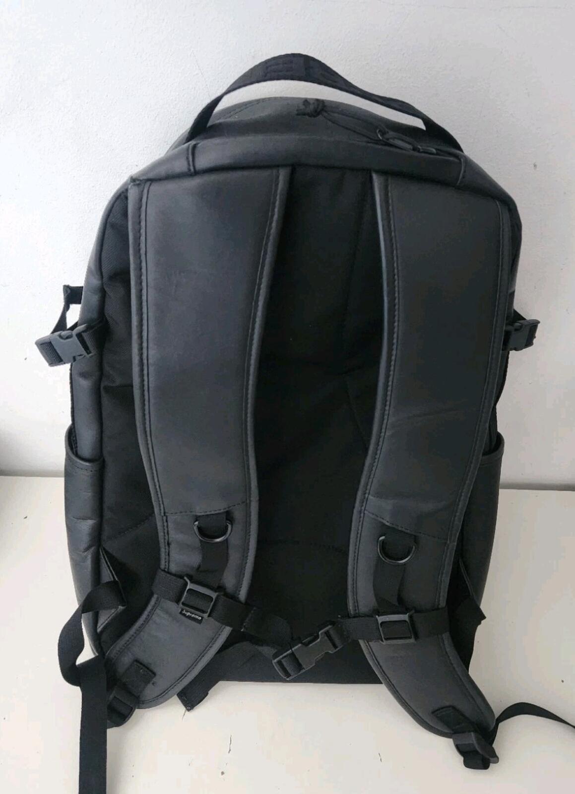 FW23 Supreme Leather Backpack Black