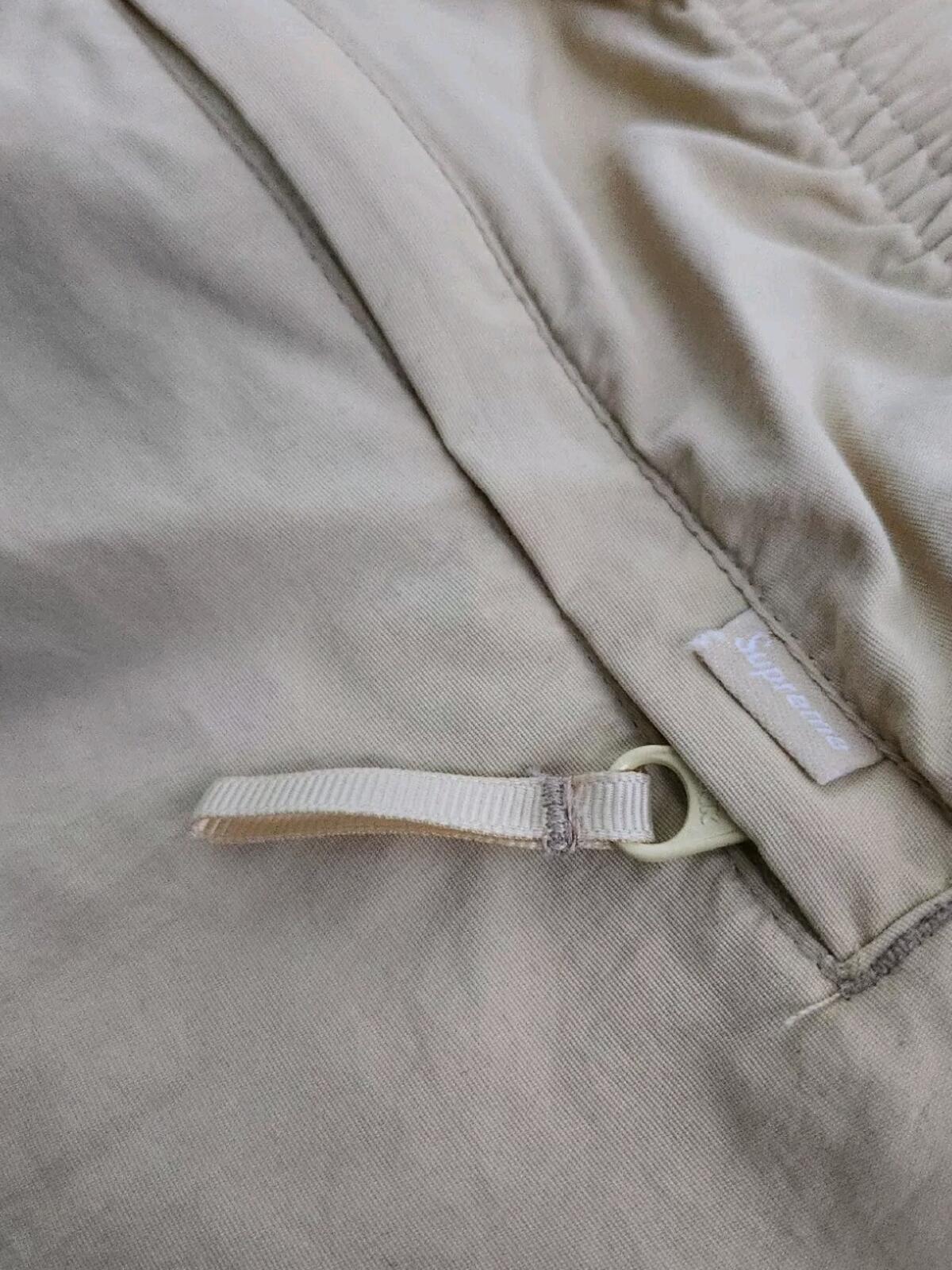 SS21 Supreme Warm Up Pants Pale Yellow Sze S Water Resistant