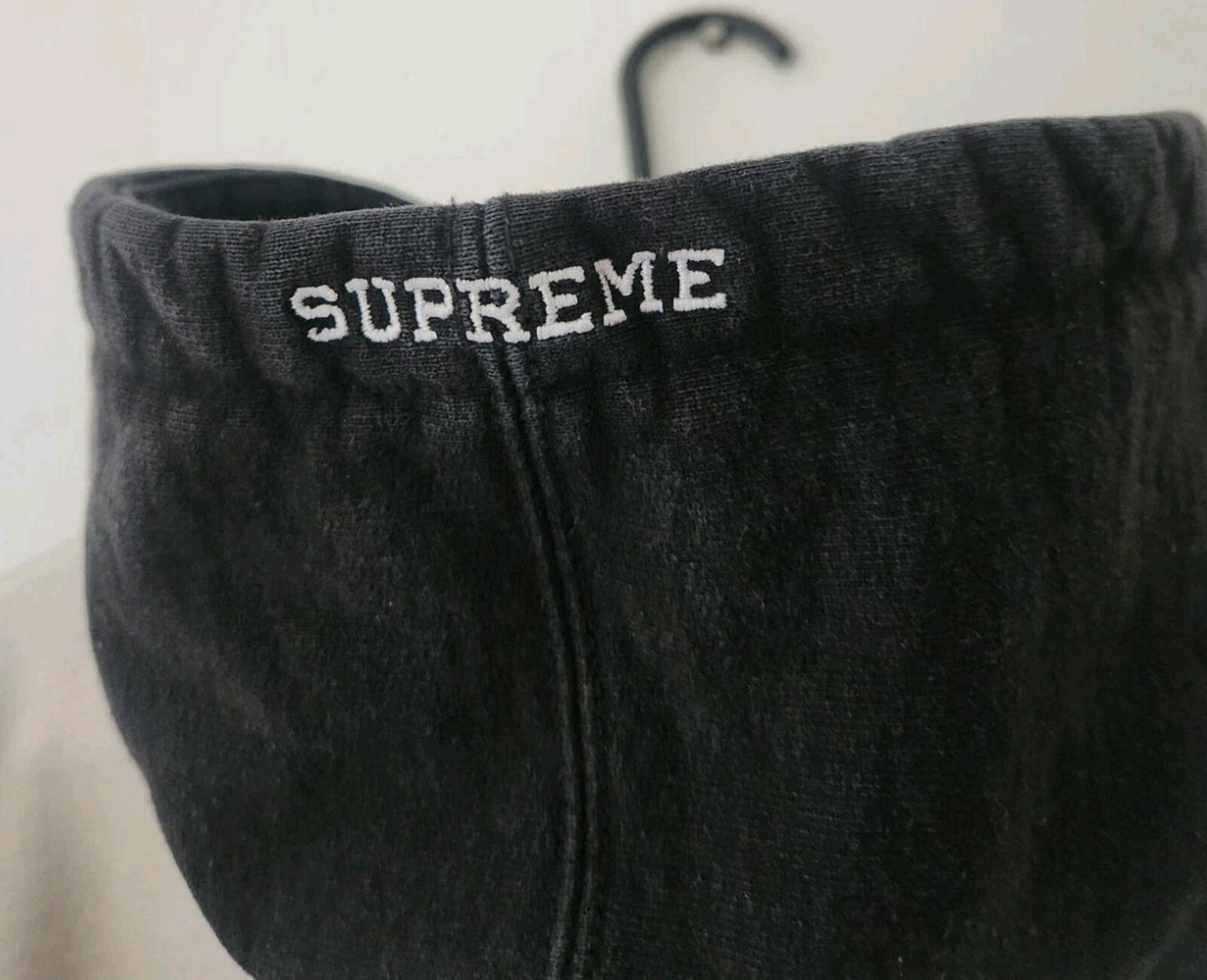 FW21 Supreme S Logo Split Hooded Sweatshirt M Medium hoodie Black White