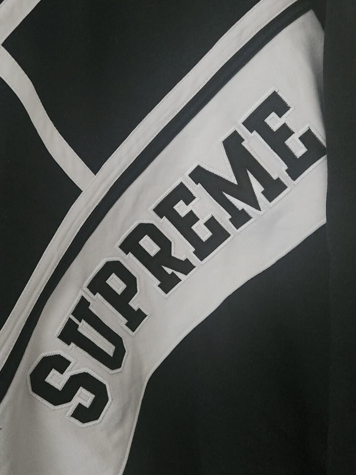 SS18 Supreme Diagonal Hooded Sweatshirt black hoodie M medium Pullover