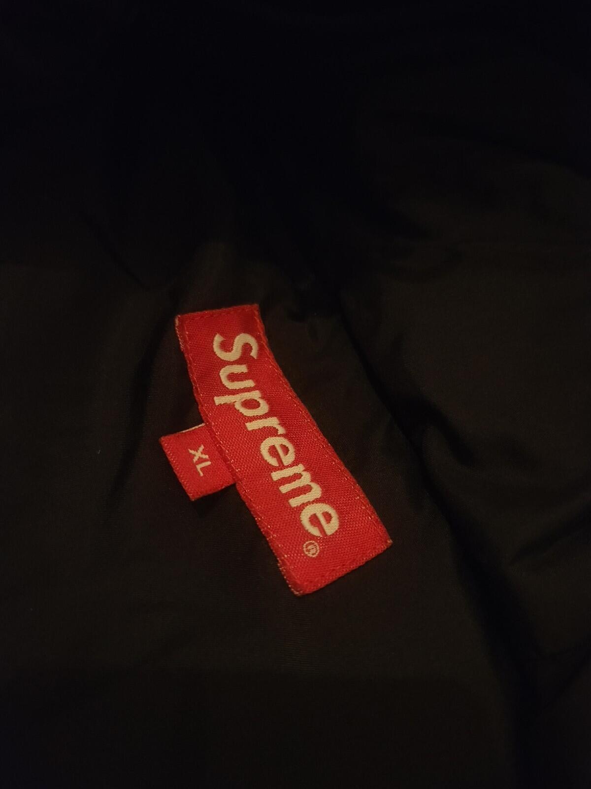 FW14 Supreme Iridescent puffy vest XL Black Gilet 2014 Vintage Puffer Duck Goose