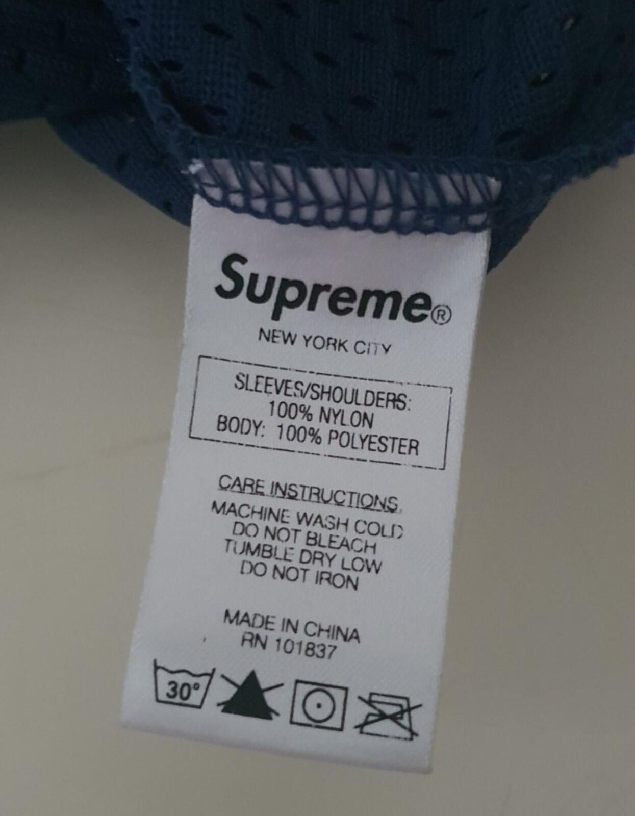 SS14 Supreme Championship Football Top Tee size L Navy t-shirt jersey Vintage