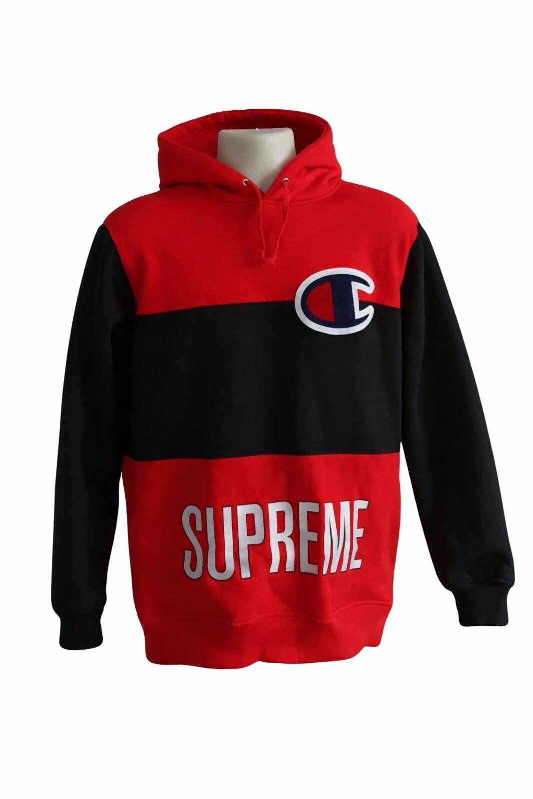 SS14 Supreme x Champion Red Hooded Sweatshirt  Size M