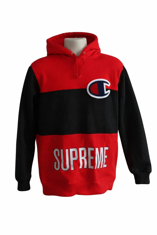 SS14 Supreme x Champion Red Hooded Sweatshirt  Size M