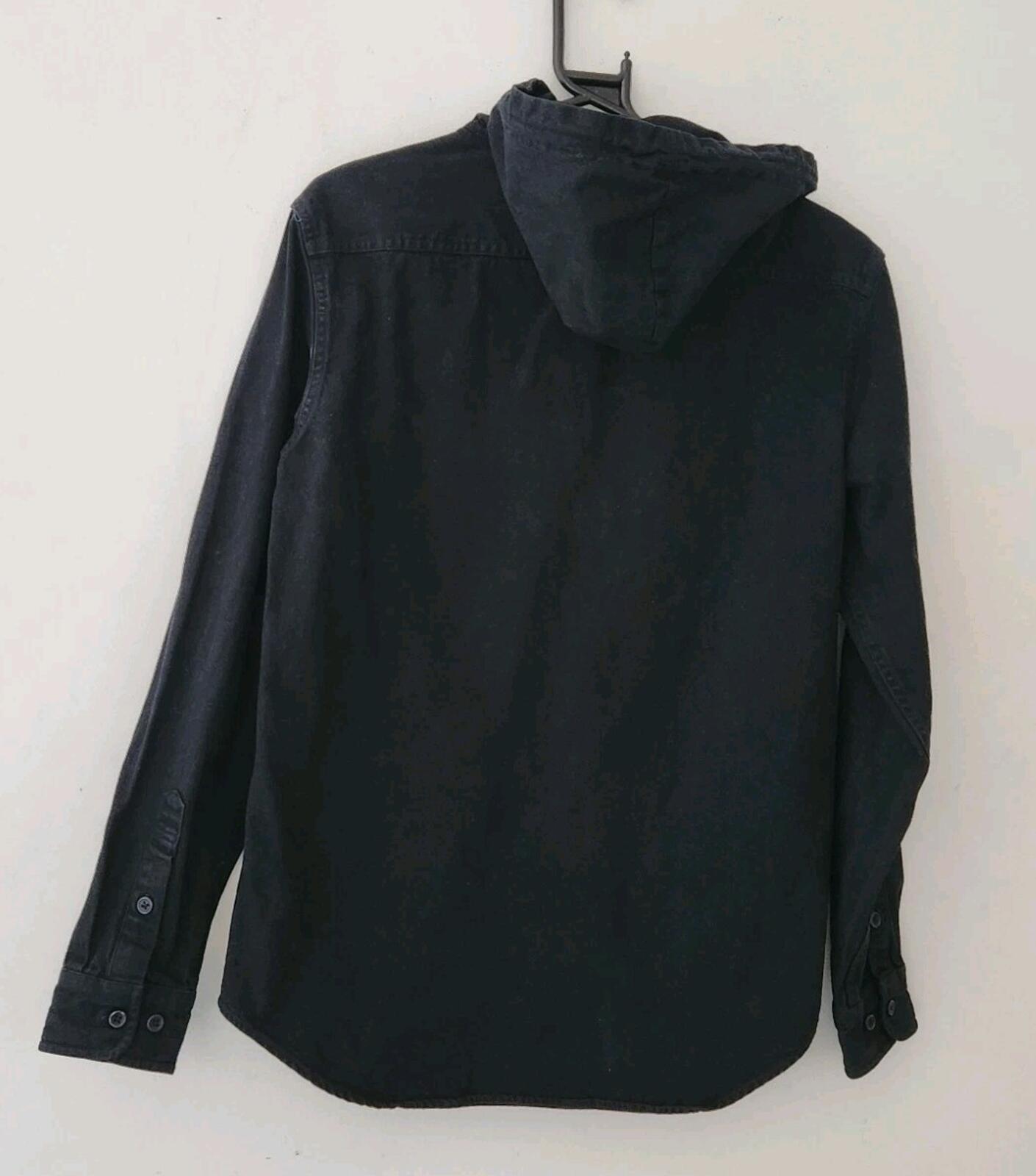 FW12 Supreme Hooded Denim Shirt Black Size M