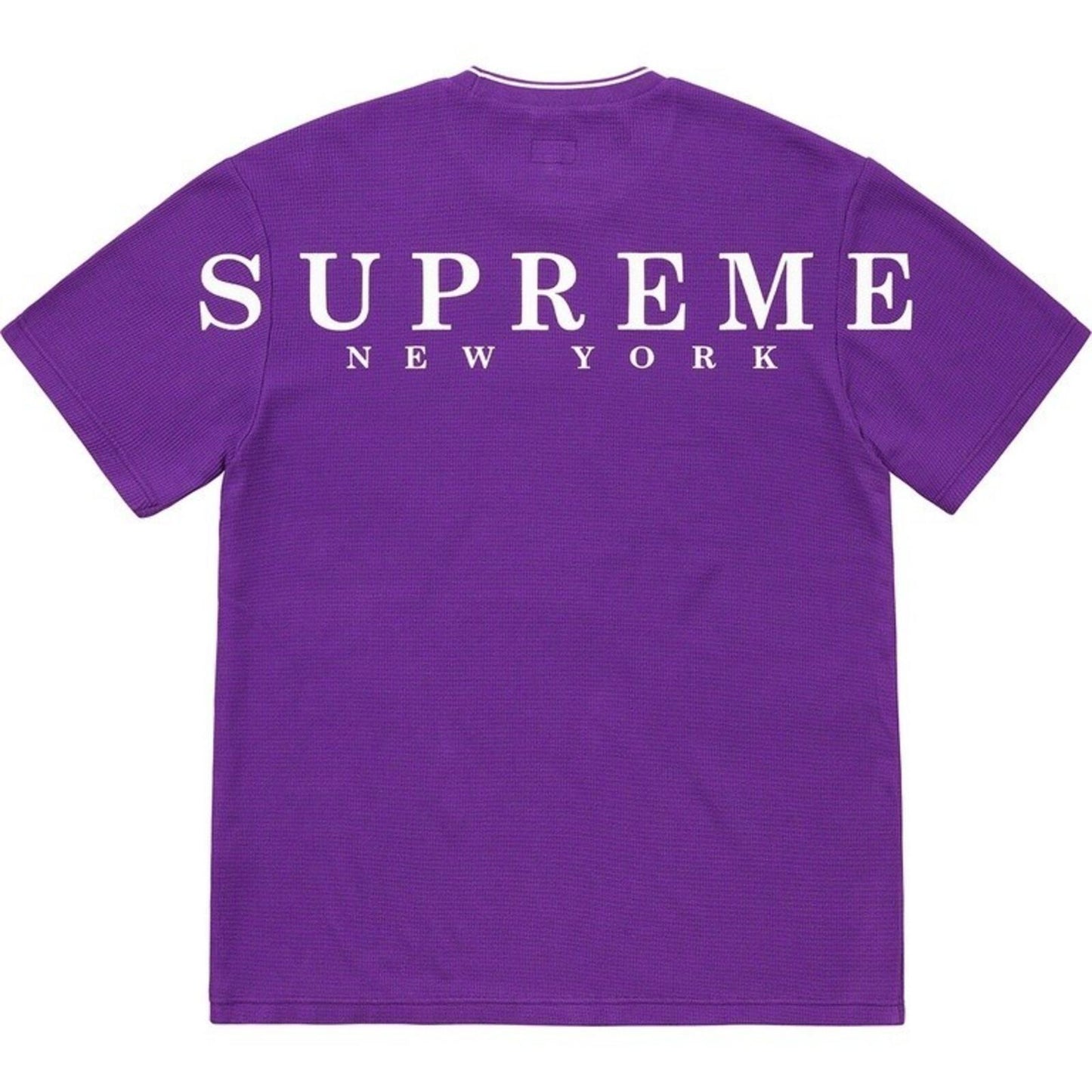 SS19 Supreme Stripe Rib Waffle Top Purple Tee Size M