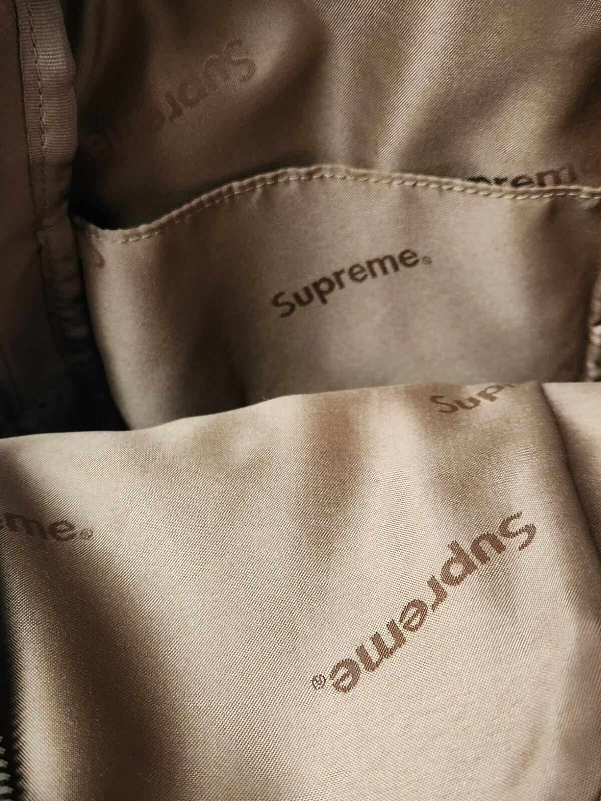 SS22 Supreme Fat Tip Jacquard Denim sling bag Olive 5L