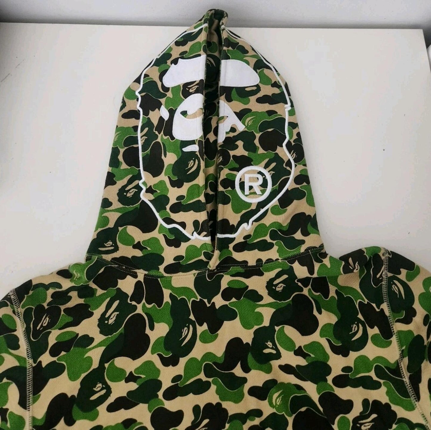 A Bathing Ape Men ABC Camo 2nd Ape Wide Pullover Hoodie Size M BAPE