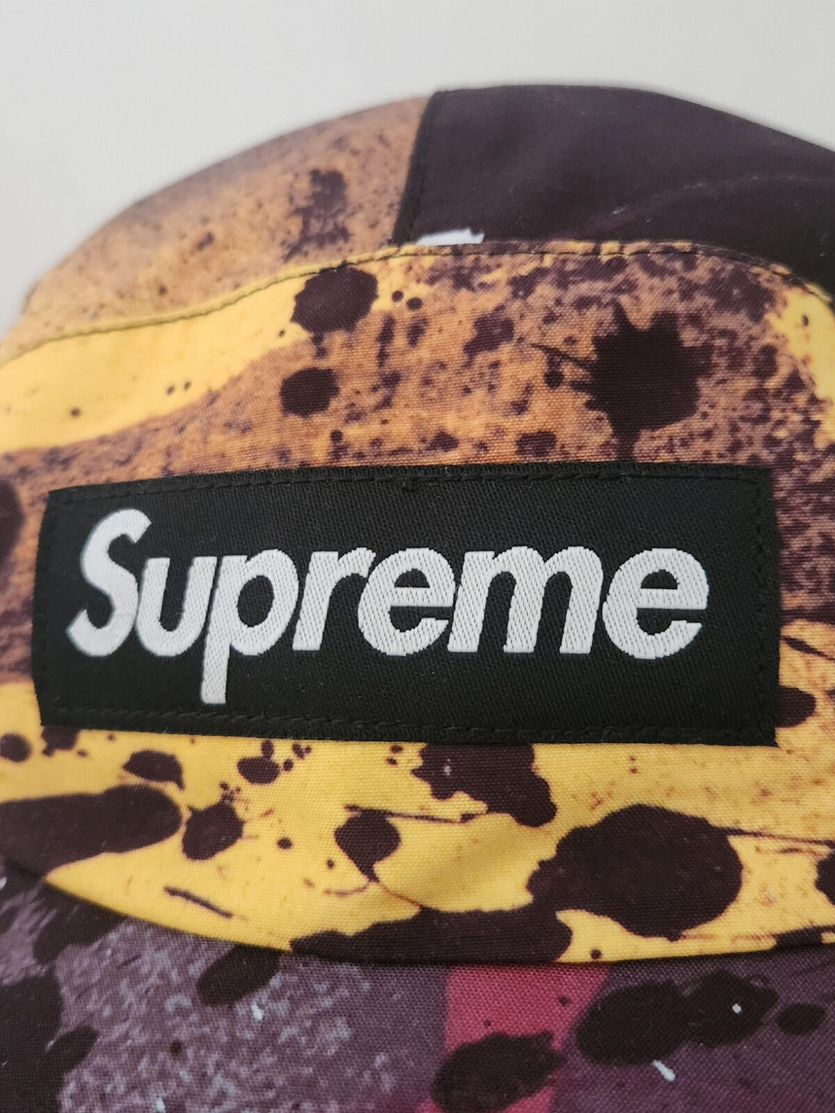 SS20 Supreme GORE-TEX Long Bill camp cap hat waterproof Rammellzee Yellow M/L