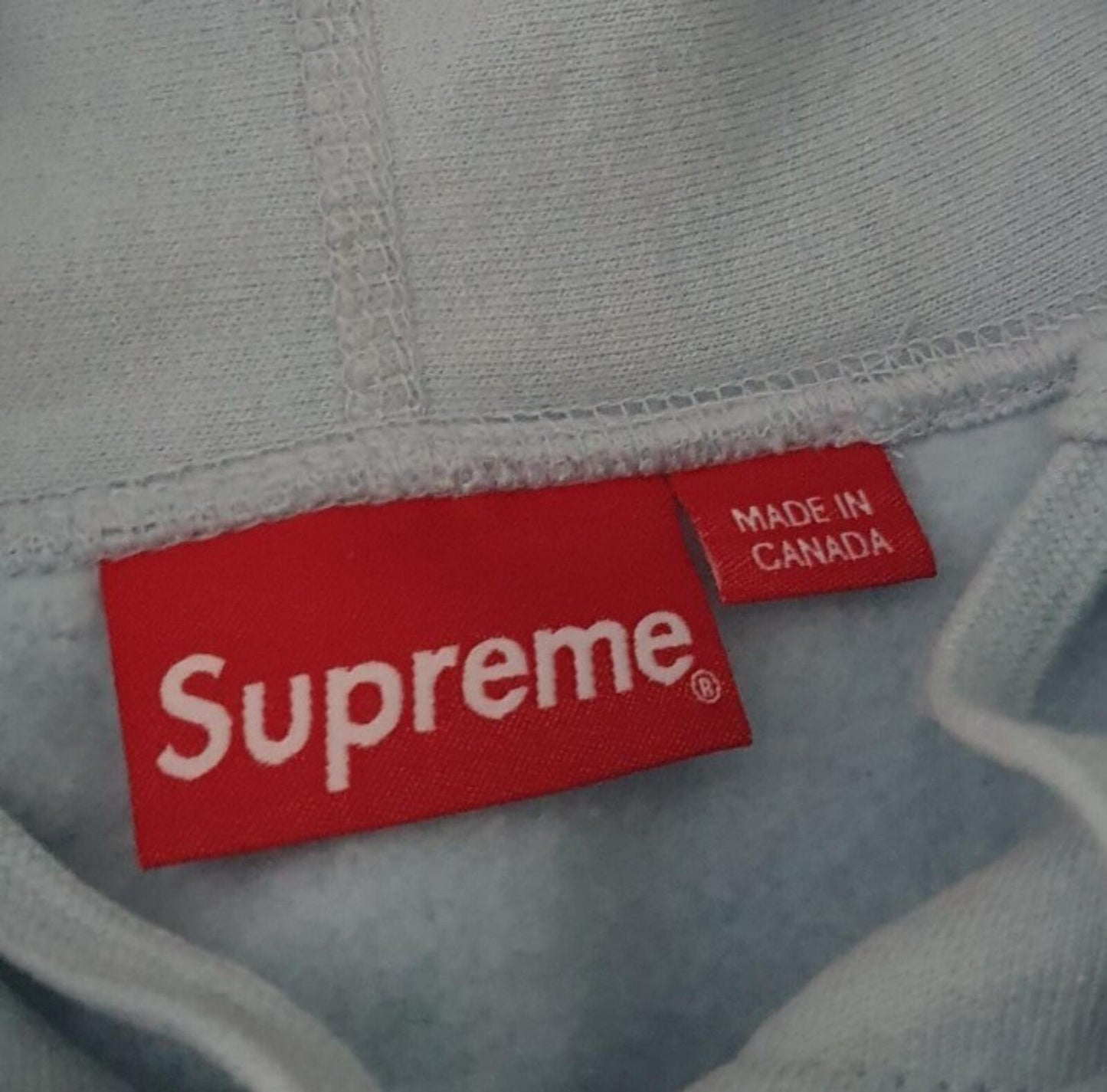 SS22 Supreme Lace Hooded Sweatshirt Light Blue Size XL
