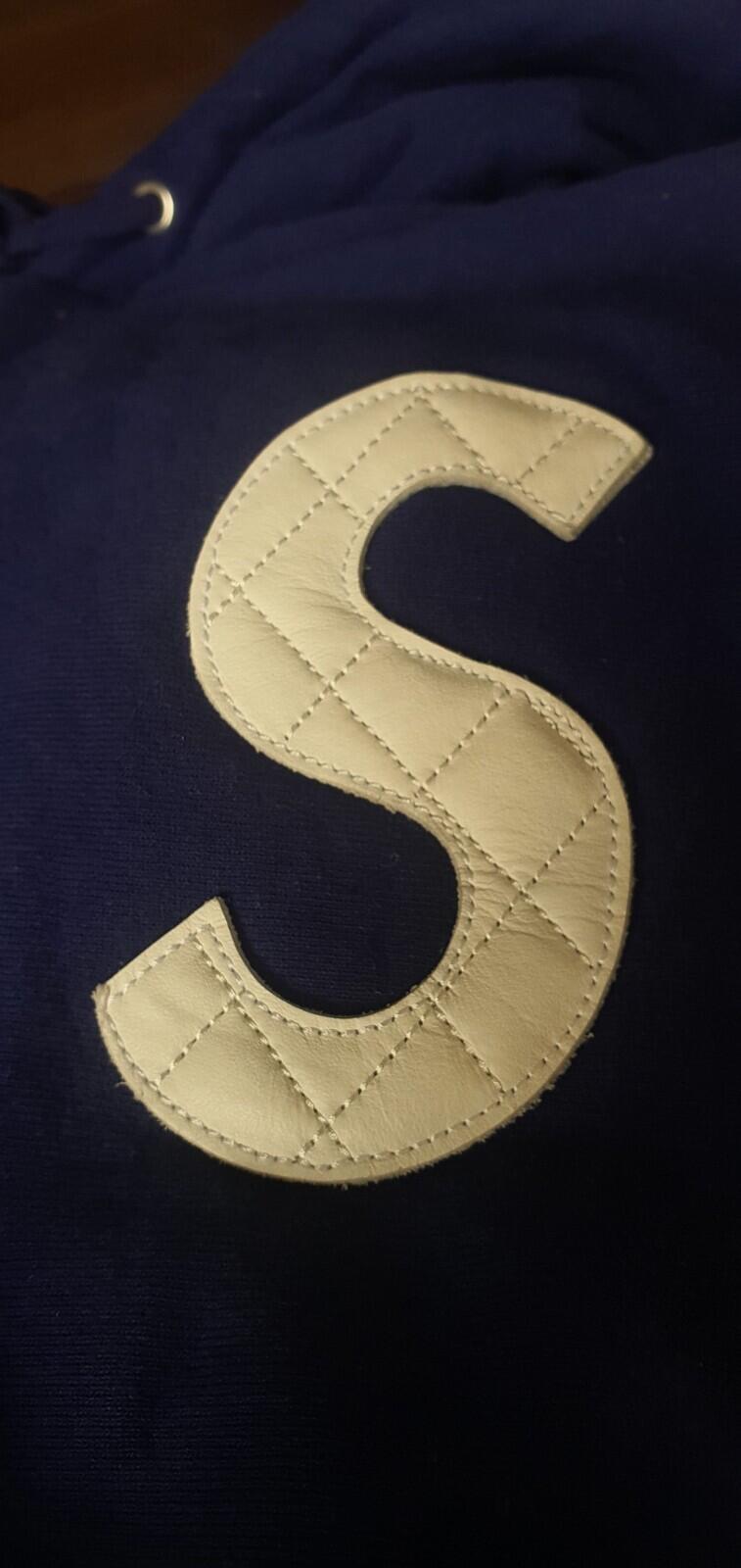 SS20 Supreme S Logo hooded sweatshirt size L Large Royal hoodie Blue
