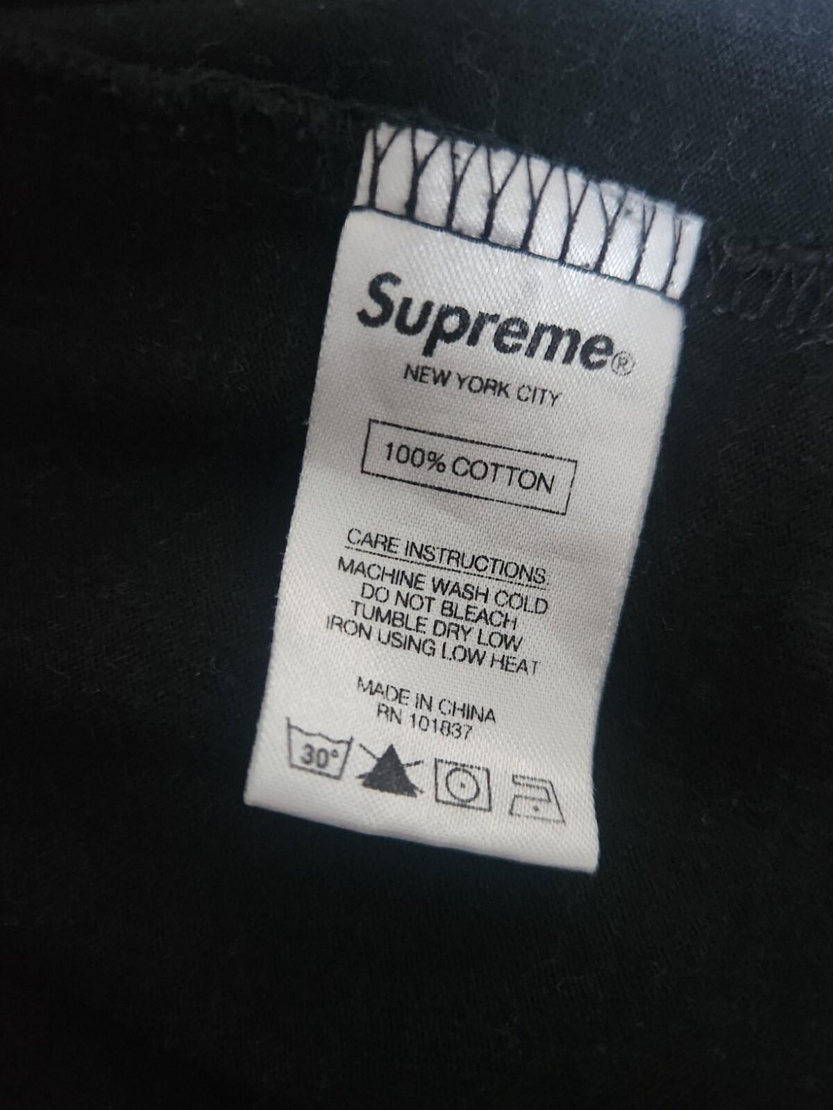 FW18 Supreme Floral Logo tee size M medium T-shirt black