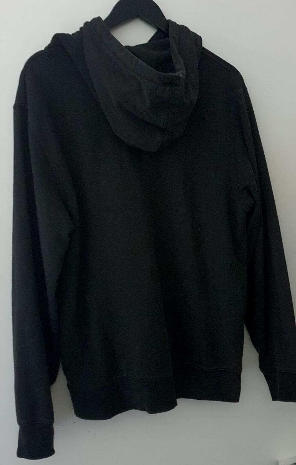 FW19 Supreme x Lacoste Logo Panel Hooded Sweatshirt Größe M Medium Schwarzer Hoodie